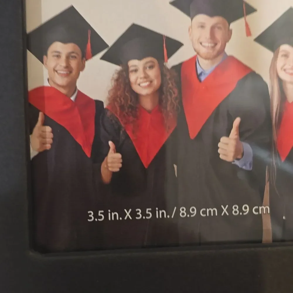 At Home 4-Sided Top Open Graduation Cap Photo Frame with Tassel